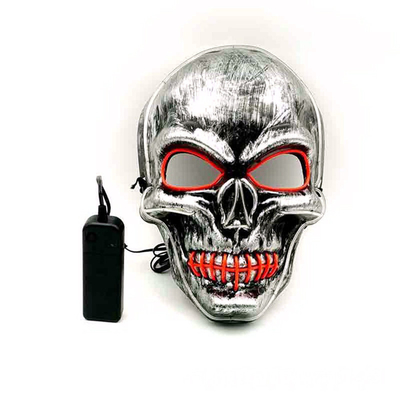 ماسک صورت LED Skull Scary Light Up Halloween قابل تنظیم برای بزرگسالان