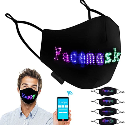 ماسک صورت LED قابل برنامه ریزی جشنواره با متن DIY صفحه نمایش LED درخشان