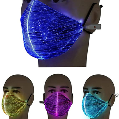 ماسک صورت چند رنگ LED درخشان که در شب چشمک می زند