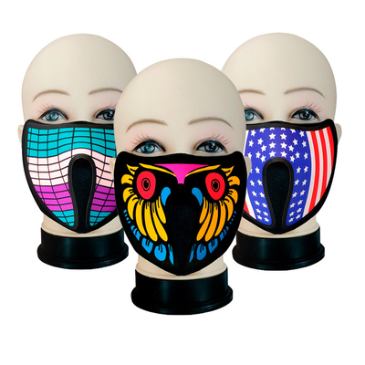 ماسک صورت LED چشمک زن با طراحی انعطاف پذیر پرچم آمریکا