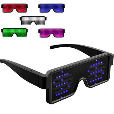 عینک نمایشگر LED قابل شارژ USB با باتری 180 میلی آمپر ساعتی 11 الگوی