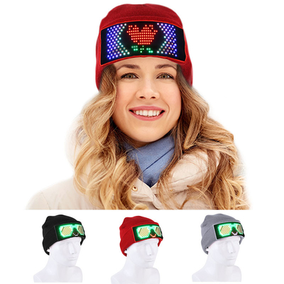 Display Beanie Hat Bluetooth APP DIY LED Smart Cap Unisex قابل ویرایش