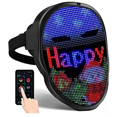 APP Control Party Party LED Mask عکس های تصویری DIY قابل شارژ USB برای هالووین Cosplay