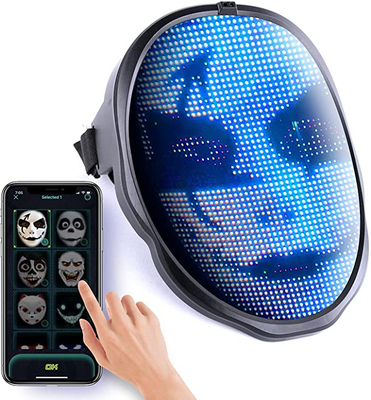 برنامه و ژست کنترل ماسک صورت هوشمند LED قابل شارژ
