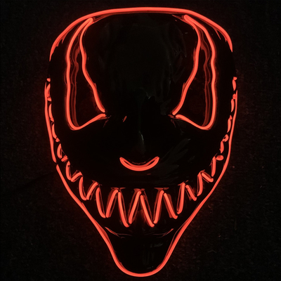 ماسک نورپردازی ترسناک هالووین Venom با نئون EL Wire 3 حالت نورپردازی