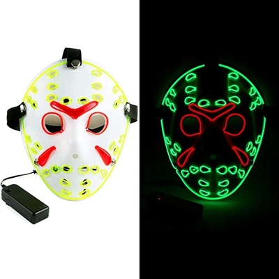 Jason Horror Halloween LED Cosplay Face Mask For Masquerade