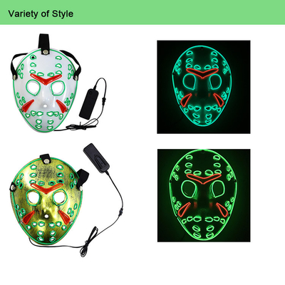 Jason Horror Halloween LED Cosplay Face Mask For Masquerade