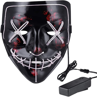 Maskerade Light Up Purge Mask Luminous با 10 رنگ متفاوت