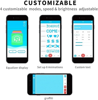APP Control قابل برنامه ریزی ماسک صورت LED قابل تنظیم مد قابل شارژ