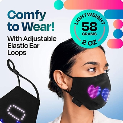 نمایشگر الکترونیکی دیجیتال ماسک صورت LED قابل برنامه ریزی برای جشن کریسمس