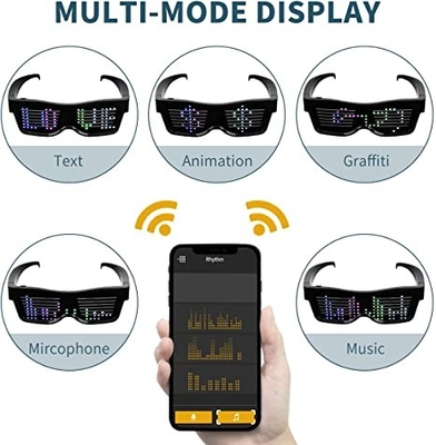 عینک های LED قابل برنامه ریزی را با کنترل برنامه بلوتوث گوشی هوشمند روشن کنید
