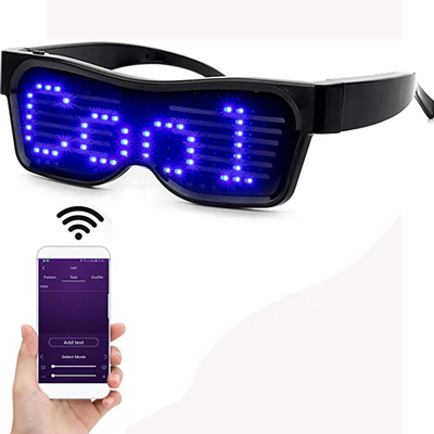 عینک LED قابل برنامه ریزی متصل به برنامه بلوتوث عینک هوشمند DIY