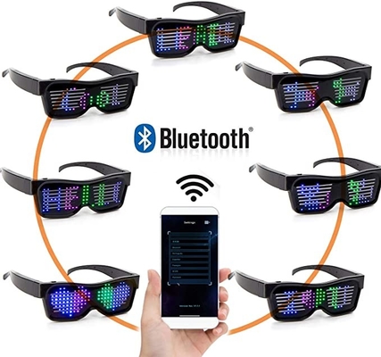 بلوتوث Appled LED Glasses Party Programmable Message Animation DIY
