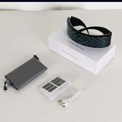 عینک LED قابل برنامه ریزی انیمه الگوهای قابل برنامه ریزی کنترل برنامه شارژی USB