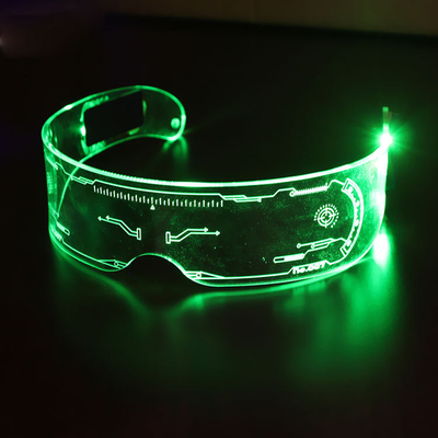عینک محافظ LED Cyberpunk با 7 رنگ و 3 حالت اکریلیک آینده نگر