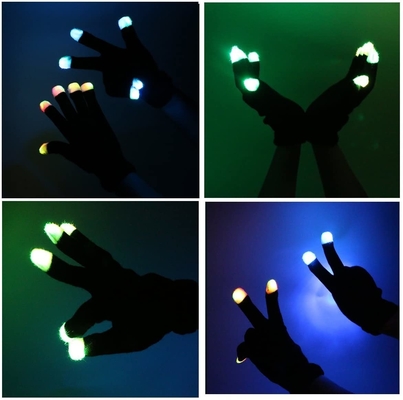 3 رنگ دستکش نور LED نورانی چشمک زن برای پارتی Rave