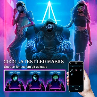 برنامه درخشان Halloween Led Mask Face با آپلود و پخش ویدیو برای تبلیغات مهمانی