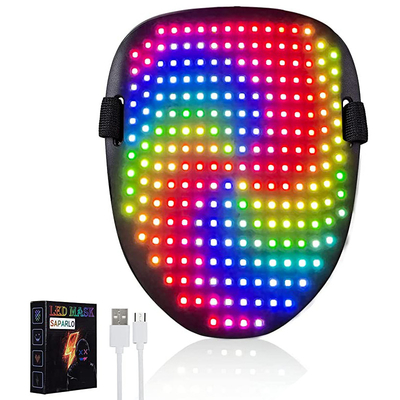 تغییر ماسک صورت led هالووین درخشان با 50 الگو برای مهمانی