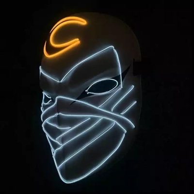 Moon Knight Halloween Light Up ماسک LED مواد پی وی سی درخشان در تاریکی