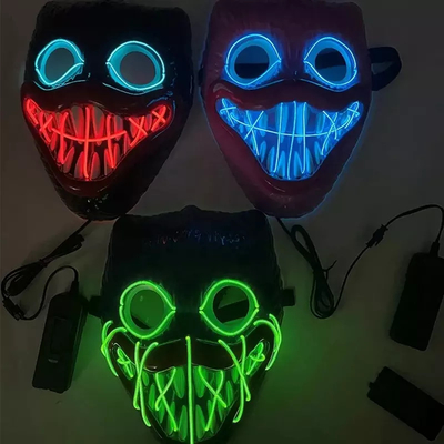 بابی لایت آپ هالووین ماسک LED مواد PVC برای مهمانی Cosplay