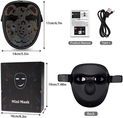 ماسک تعویض کامل صورت LED انفجاری Tiktok برای کودکان قابل شارژ USB