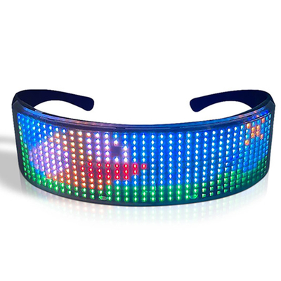 عینک های LED قابل برنامه ریزی با کنترل برنامه با الگوی نوشتاری DIY بلوتوث